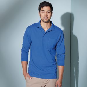 Piqué Polo with Breast Pocket long-sleeve