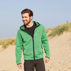 Men's Knitted Fleece Hooded Jacket