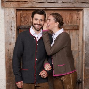 Men's Knitted Jacket in Traditional Costume Look