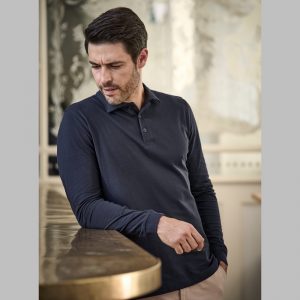 Men's Luxury Stretch Piqué Polo long-sleeve