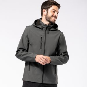 Unisex 3 -layer hooded softshell jacket