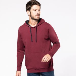 Contrast Hooded Sweater