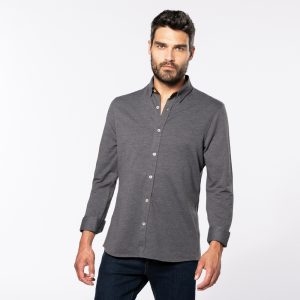 Jacquard Knit Shirt long-sleeve