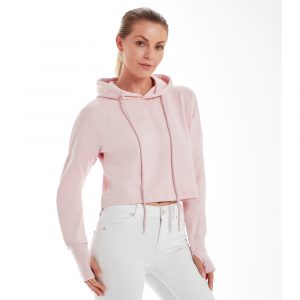 Ladies' Cropped Hooded Pullover