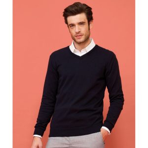 Knitted Men's V-Neck Pullover